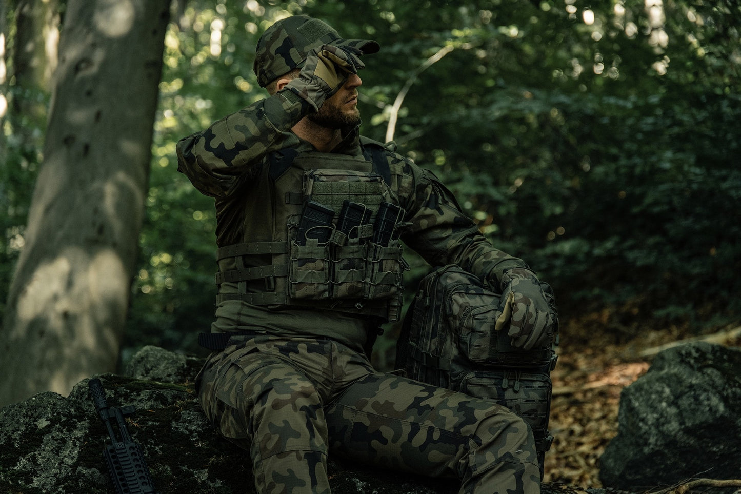 Rękawice zimowe Mil-Tec Softshell Thinsulate - wz.93 Pantera PL Woodland