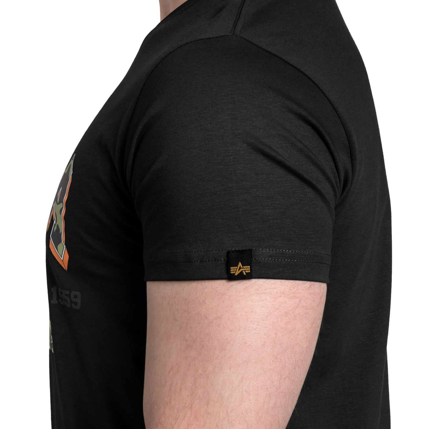 Koszulka T-shirt Alpha Industries College Camo - Black