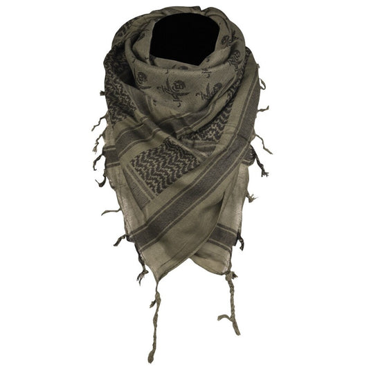 Arafatka chusta ochronna Mil-Tec Skull - Olive/Black