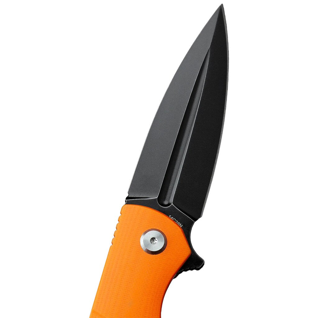 Nóż składany Bestech Knives Fin Black Stonewash - Orange