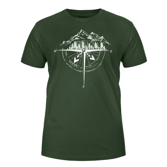 Koszulka T-Shirt TigerWood Róża Wiatrów - Zielona