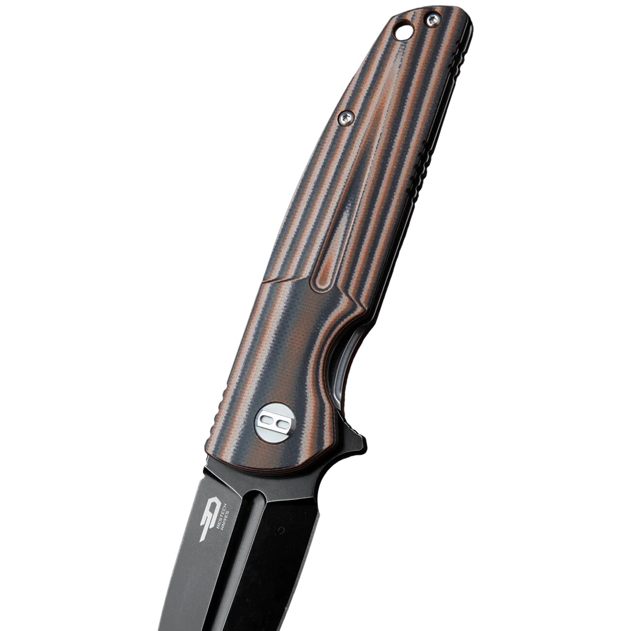 Nóż składany Bestech Knives Fin Black Stonewash - Black/Orange/Beige