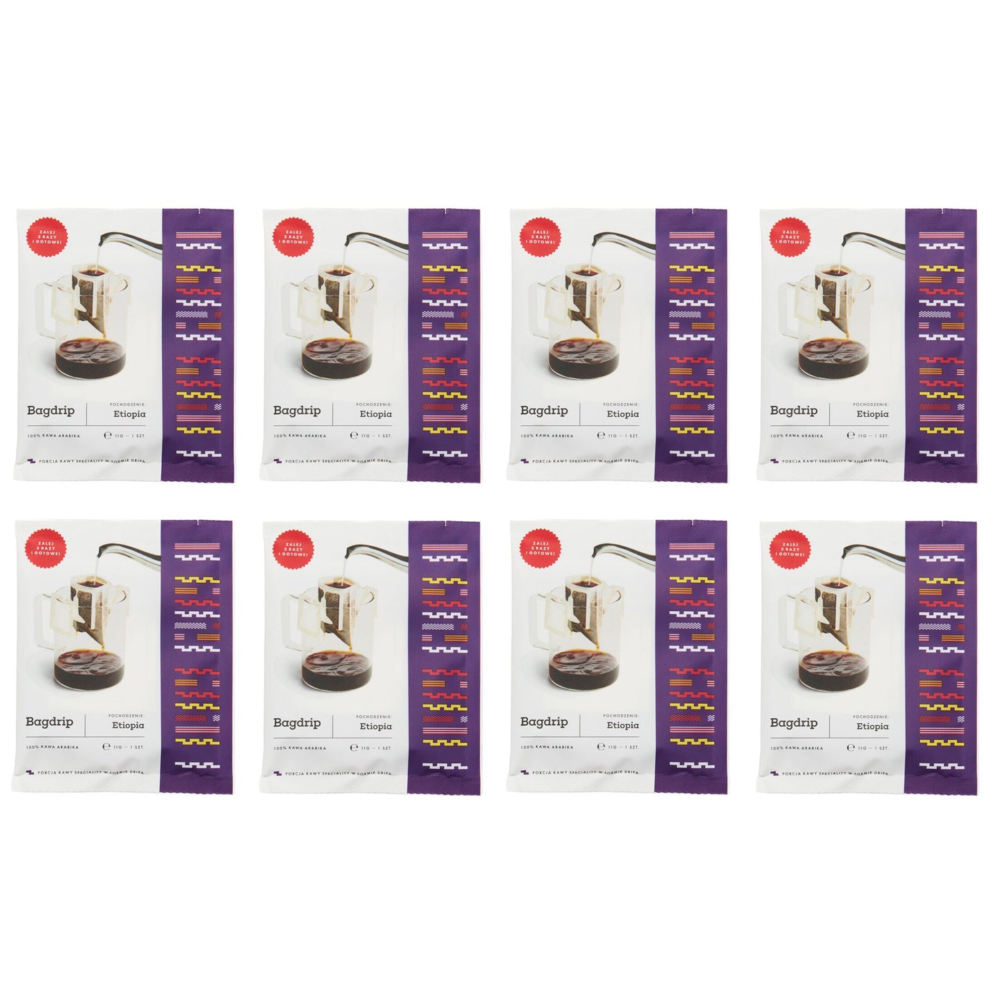 Kawa mielona Bagdrip Etiopia - 8 saszetek 11 g