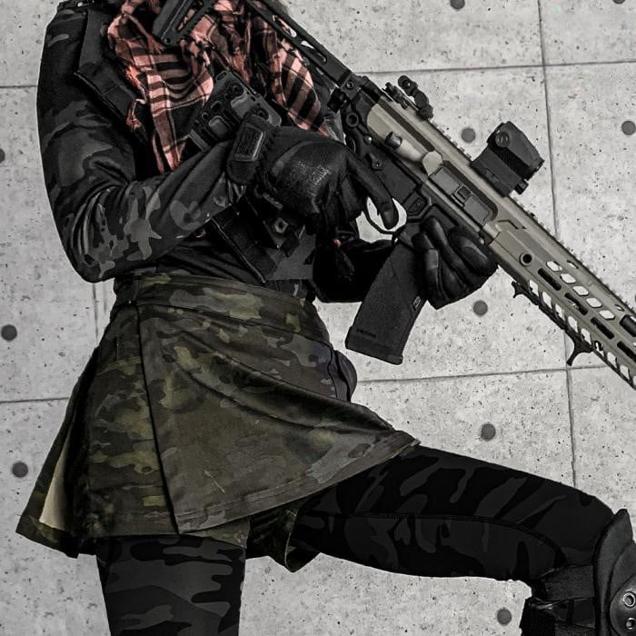 Szorty damskie Battle Style z funkcją spódnicy - MultiCam Black