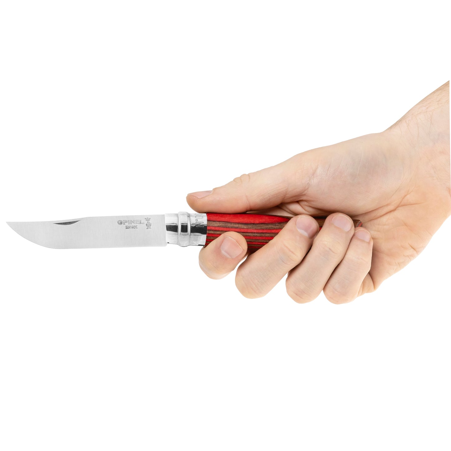 Nóż składany Opinel No.8 Laminated Inox - Red Natural