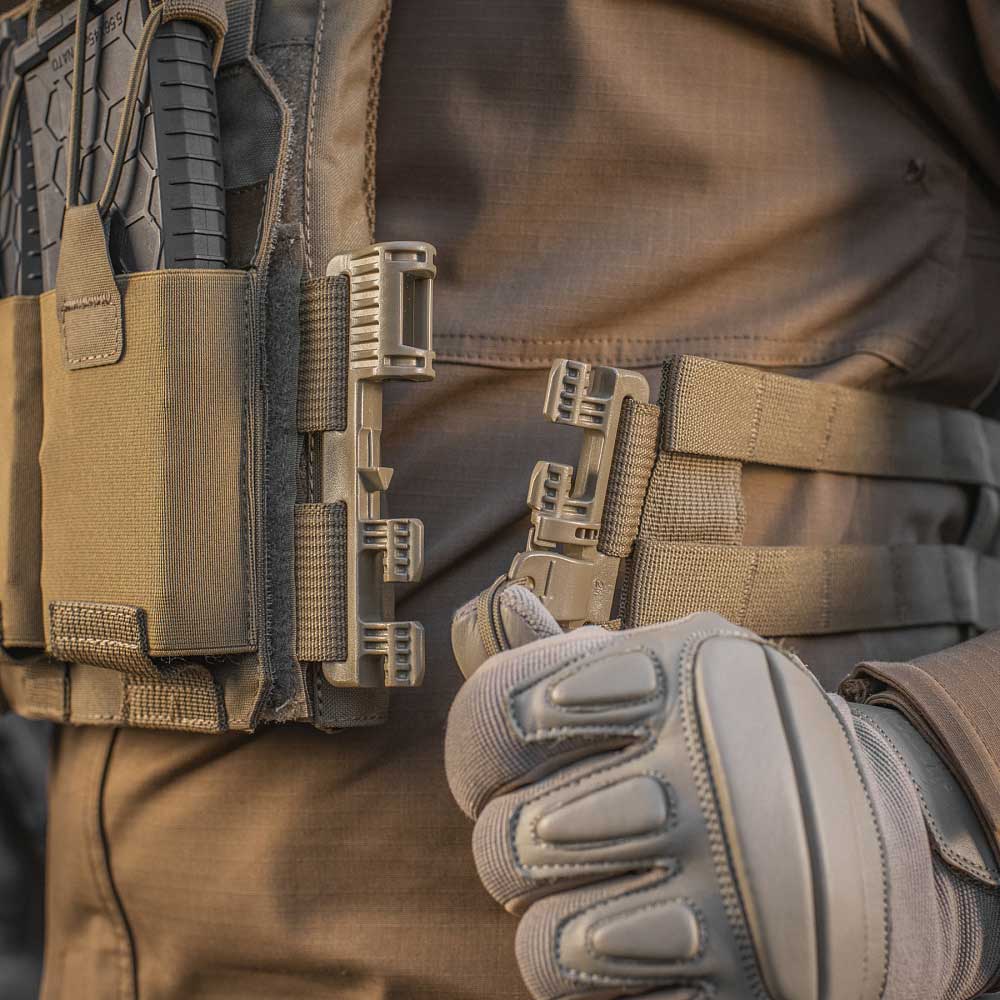 Kamizelka taktyczna typu Plate Carrier M-Tac Cuirass QRS Coyote - na płyty rozmiar L/XL