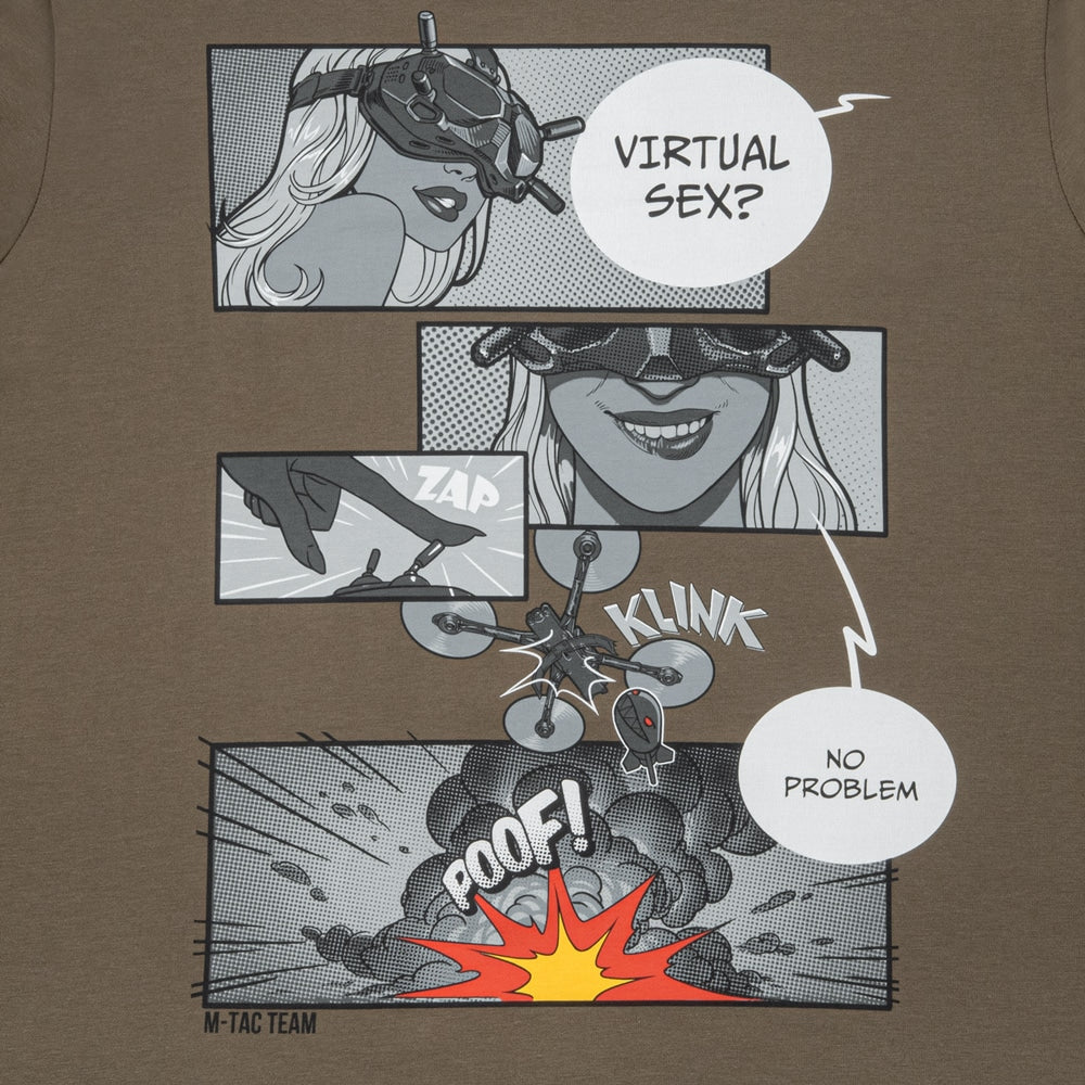 Koszulka T-shirt M-Tac Comics Drone Girl - Dark Olive