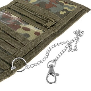 Portfel Mil-Tec z łańcuszkiem - Flecktarn