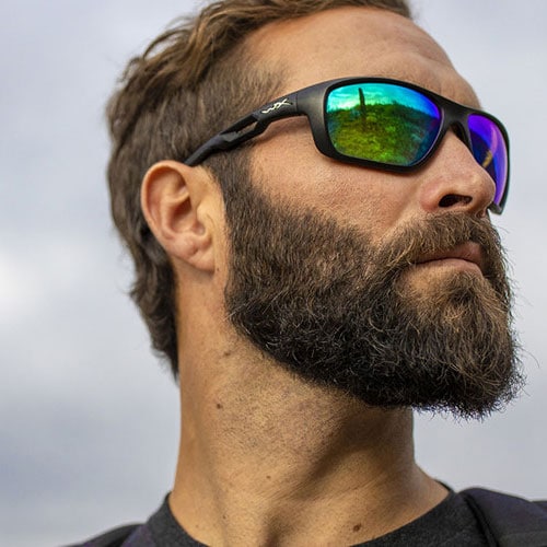 Okulary taktyczne Wiley X WX Aspect Captivate - Polarized Green Mirror/Matte Black
