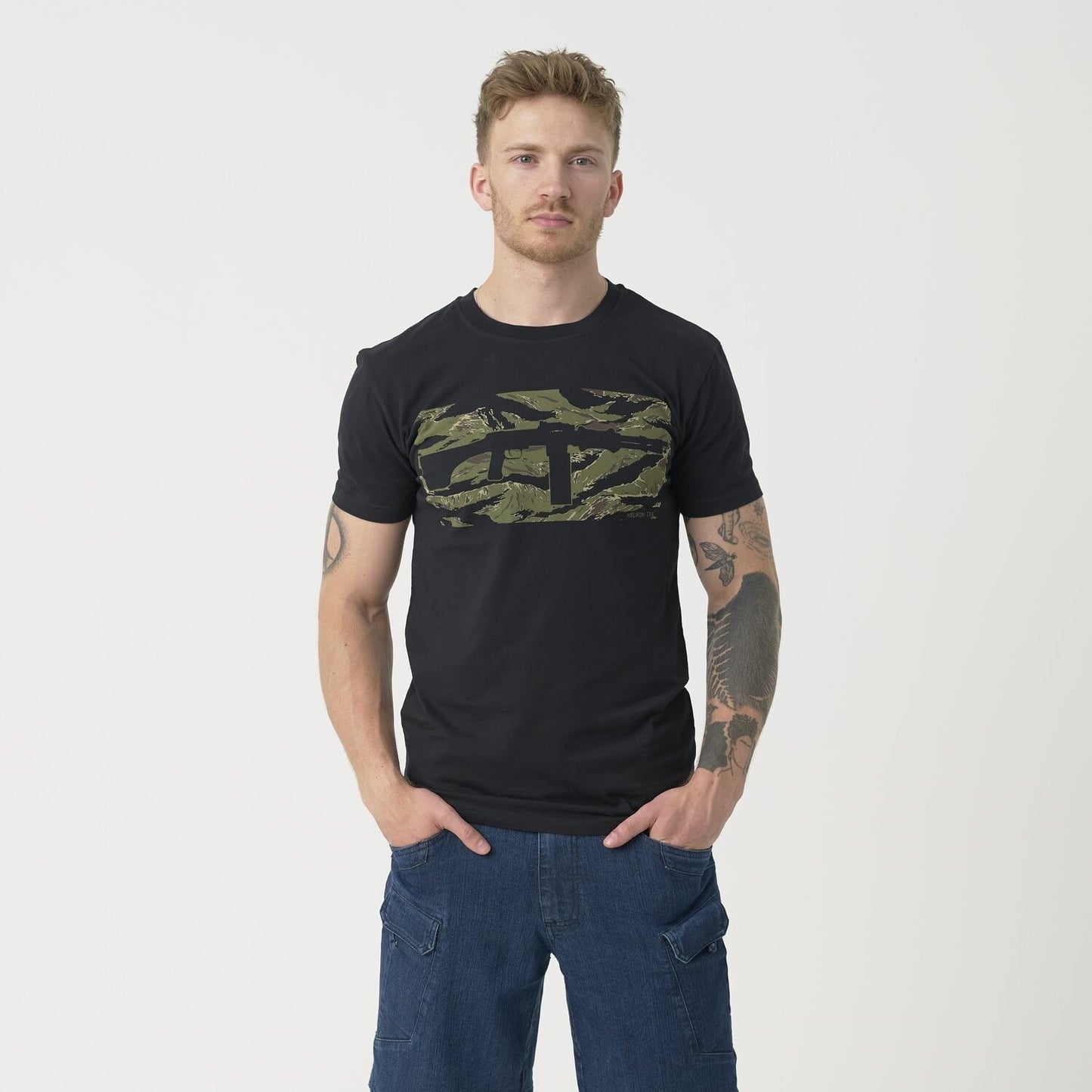Koszulka T-Shirt Helikon RPD - Black/Tiger Stripe