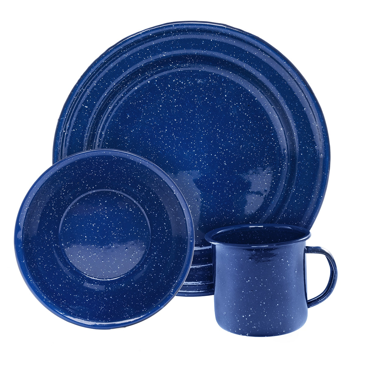 Zestaw naczyń turystycznych Mil-Tec Western Blue 12 szt.
