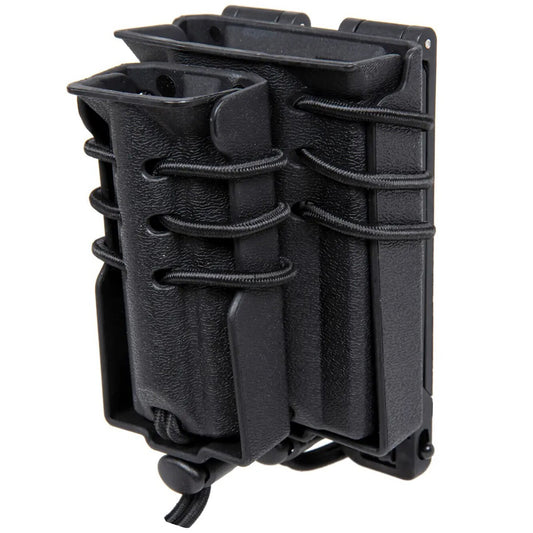 Podwójna ładownica Wosport Urban Assault Quick Pull na magazynki M4/M16 i 9 mm - Black