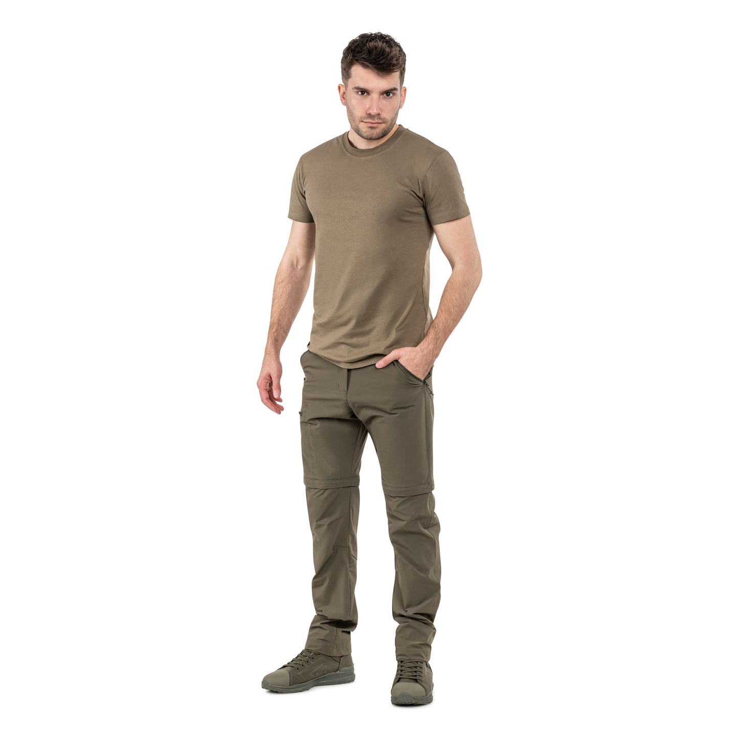 Spodnie trekkingowe 2w1 Viking Rocklyn - Khaki