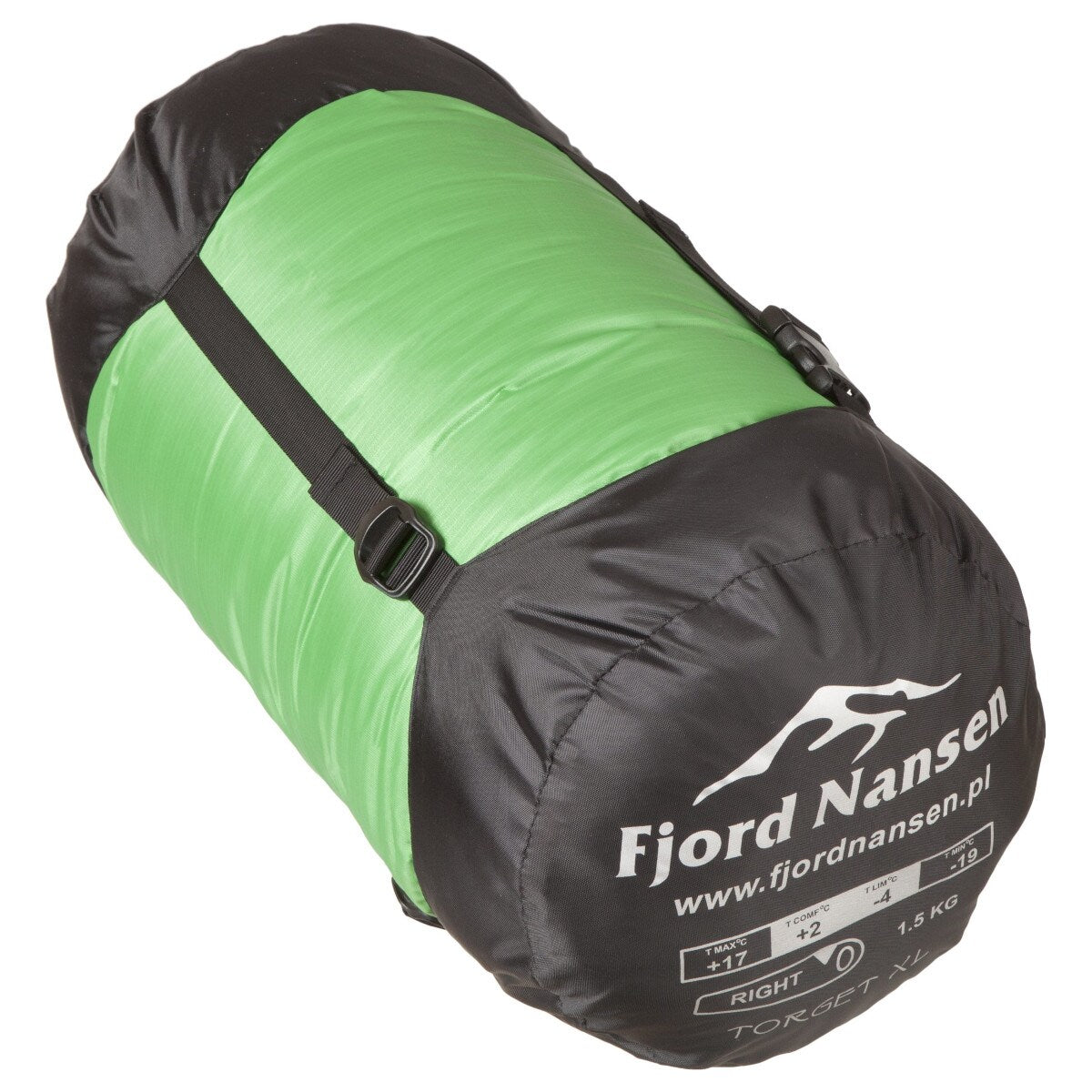 Śpiwór Fjord Nansen Torget XL Emerald 1500 g - lewy