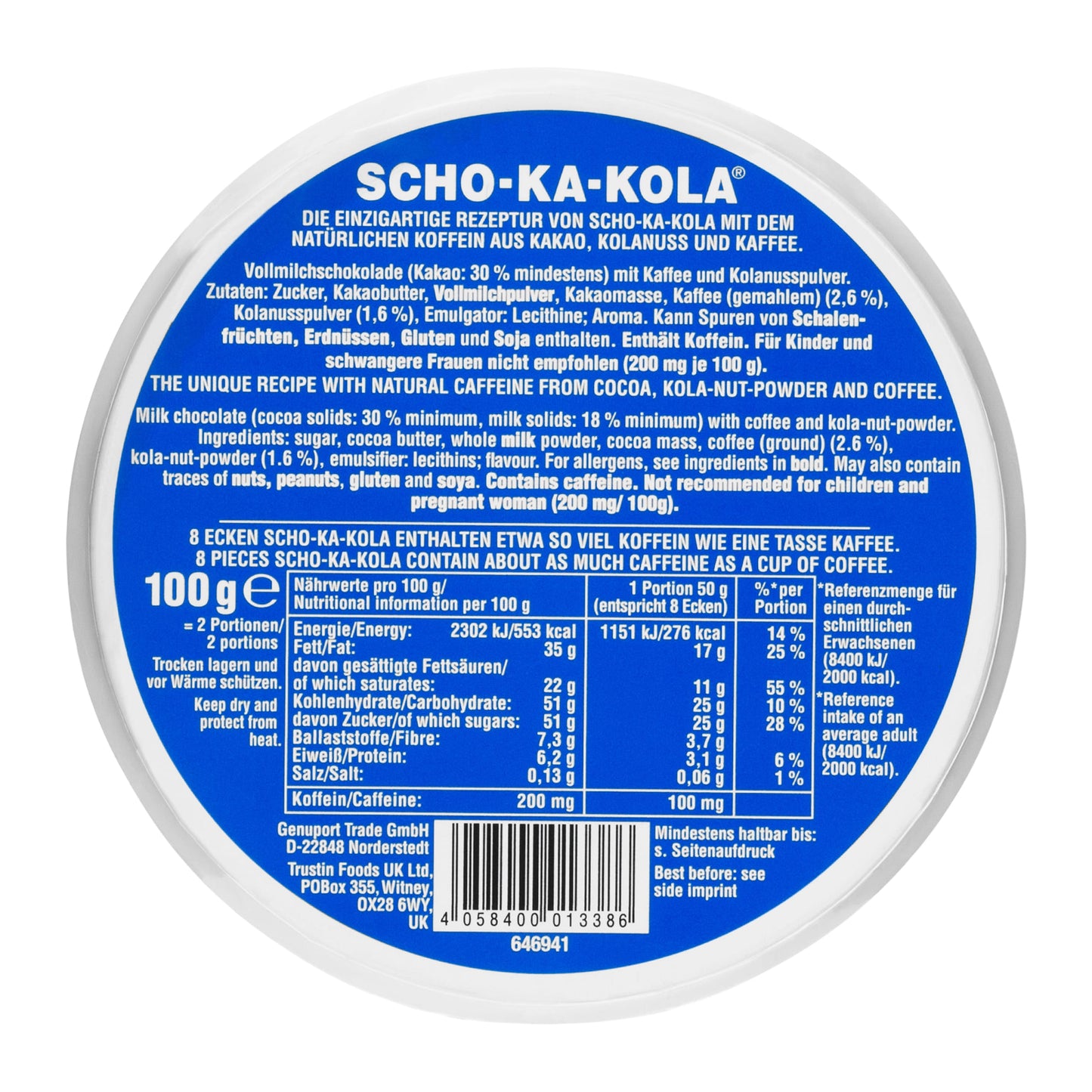 Czekolada Scho-Ka-Kola mleczna z kofeiną - 2 szt.
