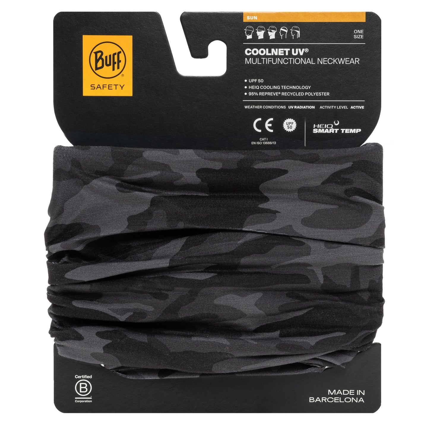 Chusta ochronna Buff Safety Coolnet UV - Camo Black