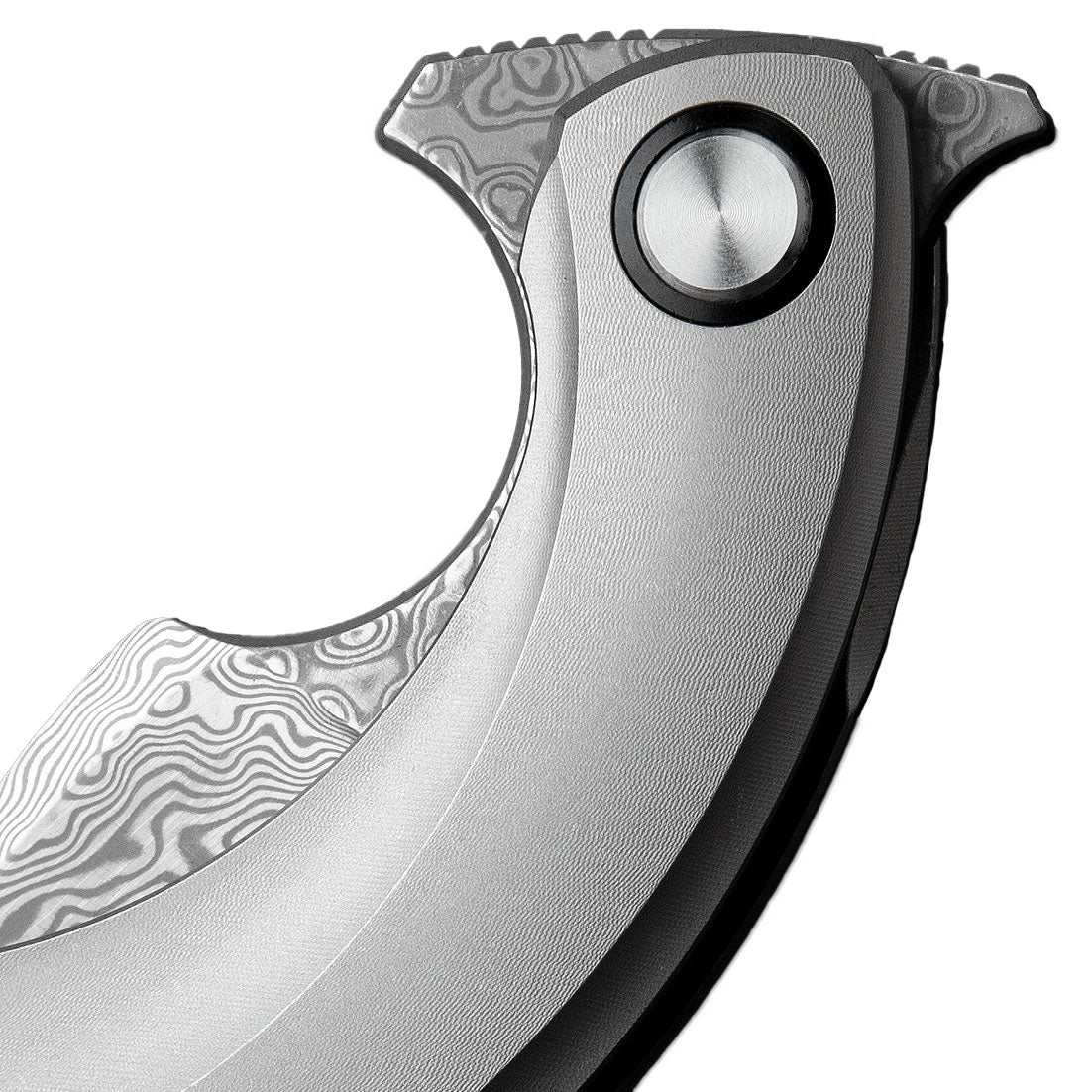 Nóż składany Bestech Knives Strelit - Damascus/Grey Titanium