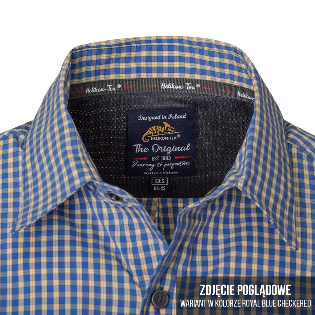 Koszula Helikon Covert Concealed Carry Short Sleeve - Dirt Red Checkered