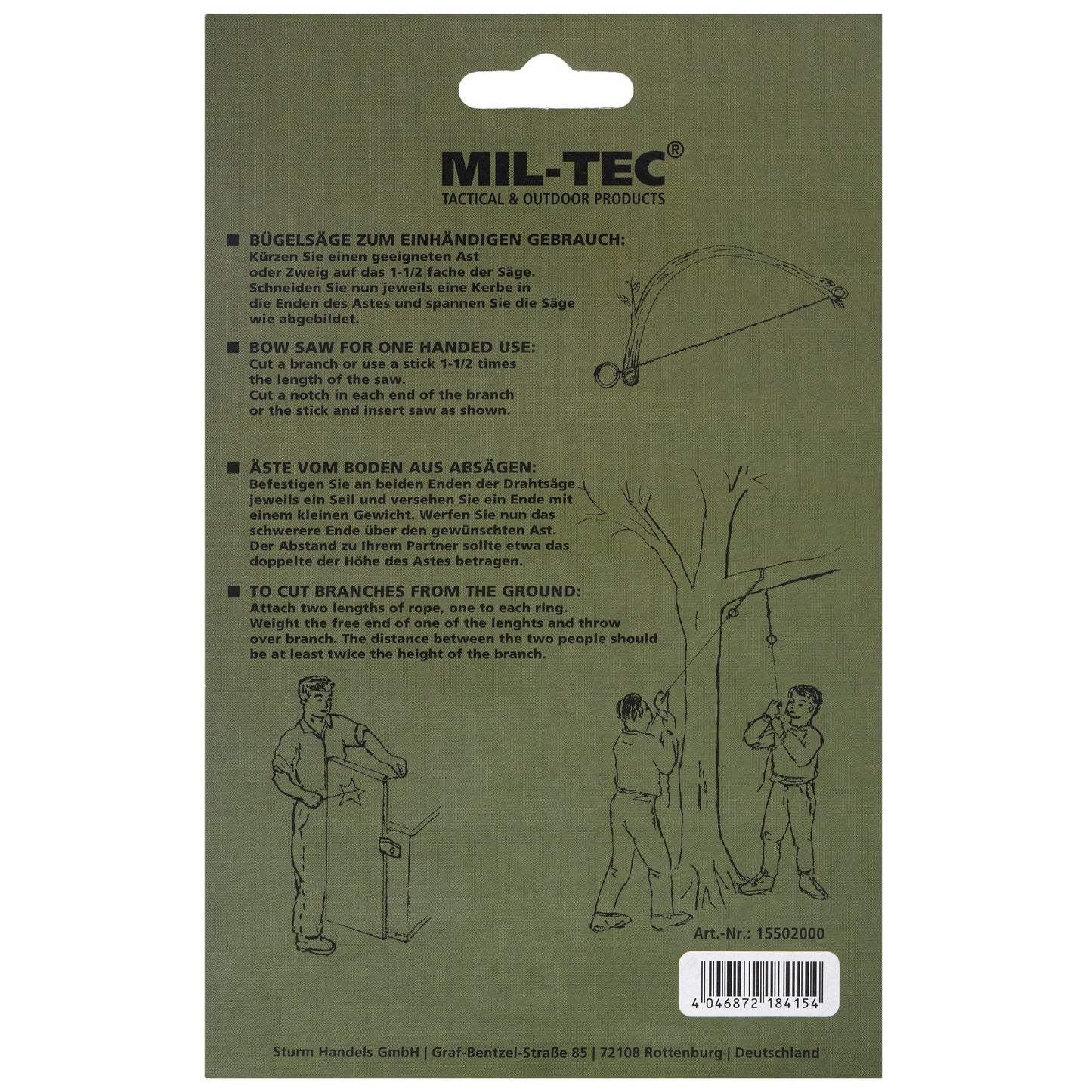 Piła łańcuchowa ręczna Mil-Tec Commando Pocket Wire Saw