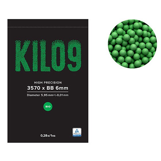 Kulki ASG KILO9 biodegradowalne 0,28 g 3570 szt.