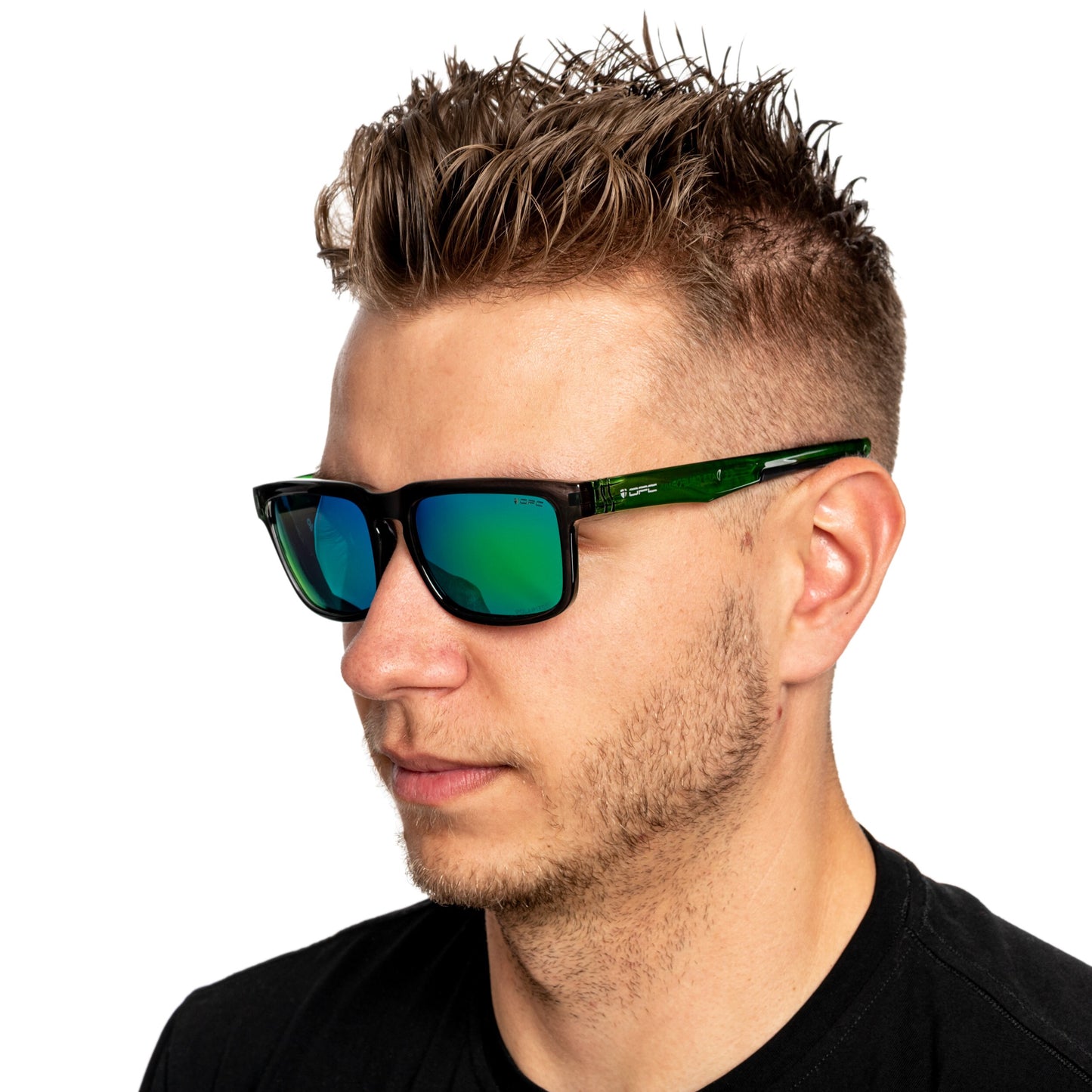 Okulary przeciwsłoneczne OPC Lifestyle California Black/Green Revo z polaryzacją