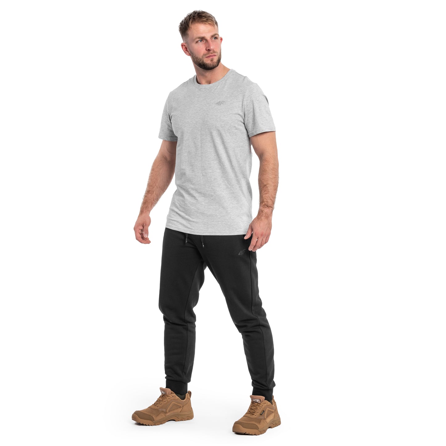 Koszulka T-Shirt 4F TTSHM0876 - Chłodny Jasny Szary Melanż