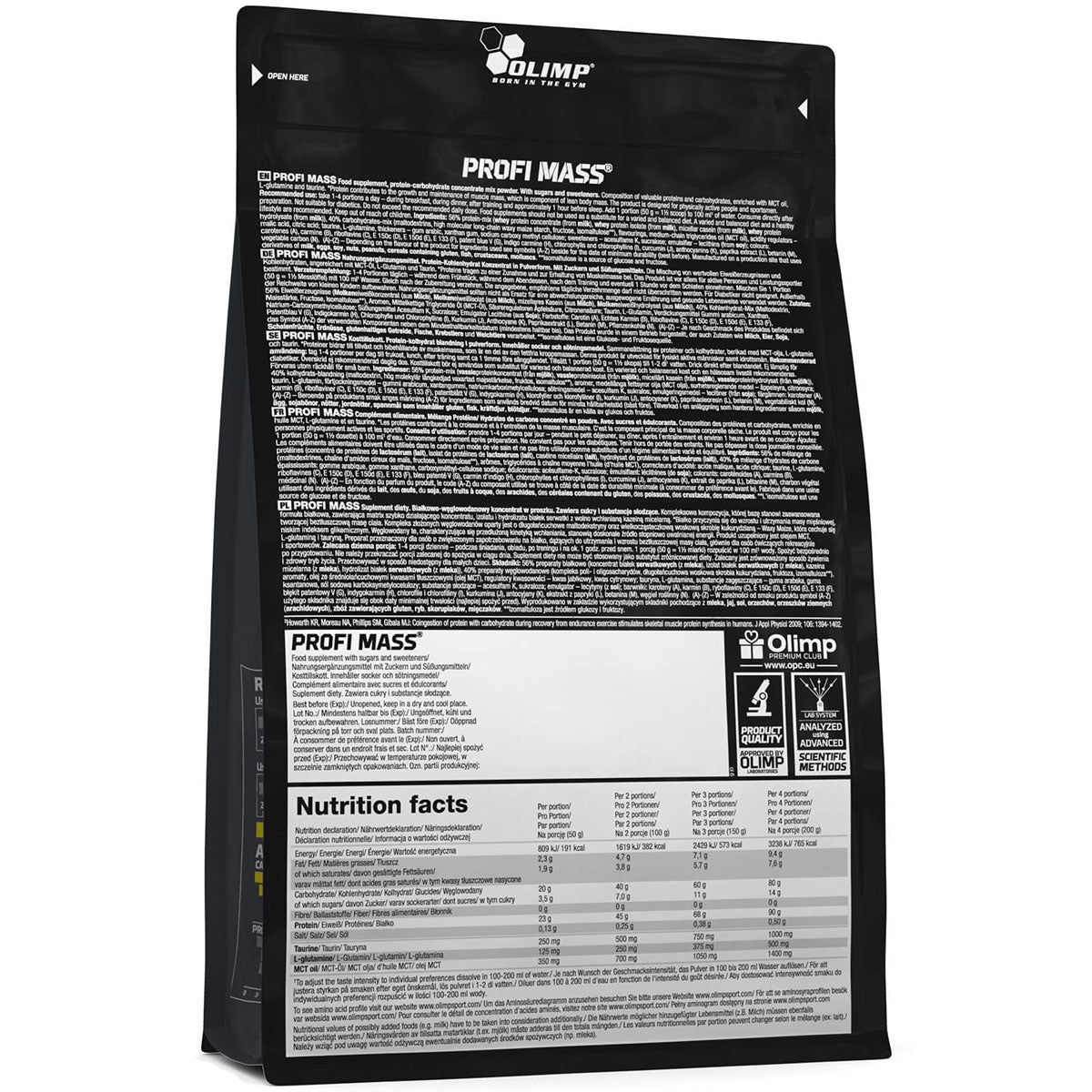Odżywka białkowo-węglowodanowa Olimp Sport Nutrition Profi Mass - 1000 g - banan - suplement diety