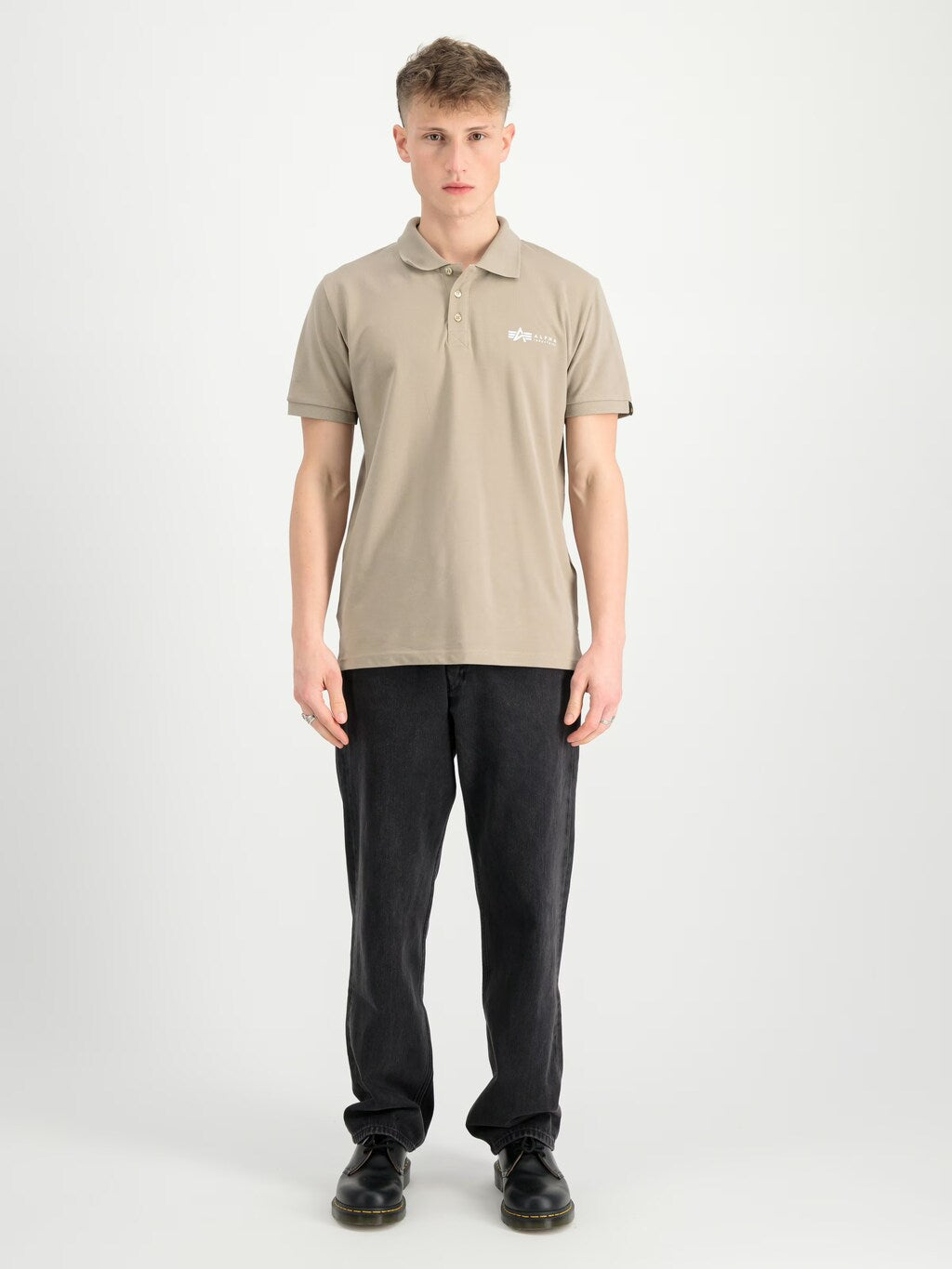 Koszulka Polo Alpha Industries Small Logo - Vintage Sand