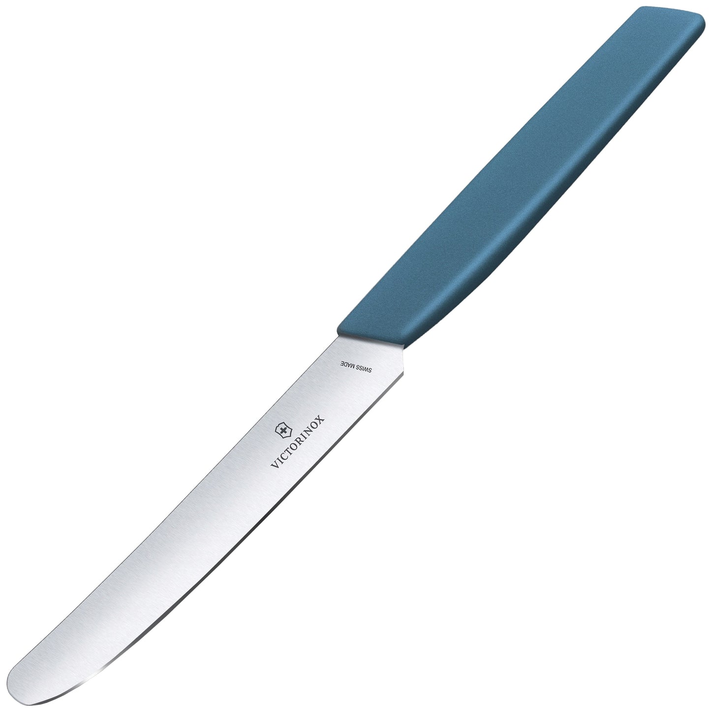 Nóż kuchenny Victorinox Swiss Modern Cornflower Blue 11 cm - gładkie ostrze z zaokrąglonym czubkiem