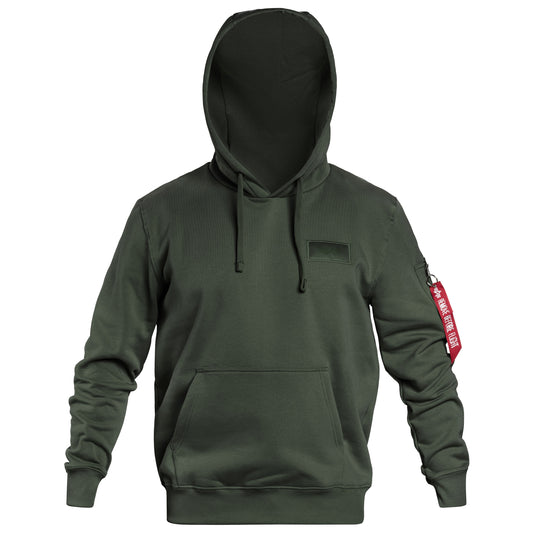 Bluza Alpha Industries Back Print Hoody - Dark Olive