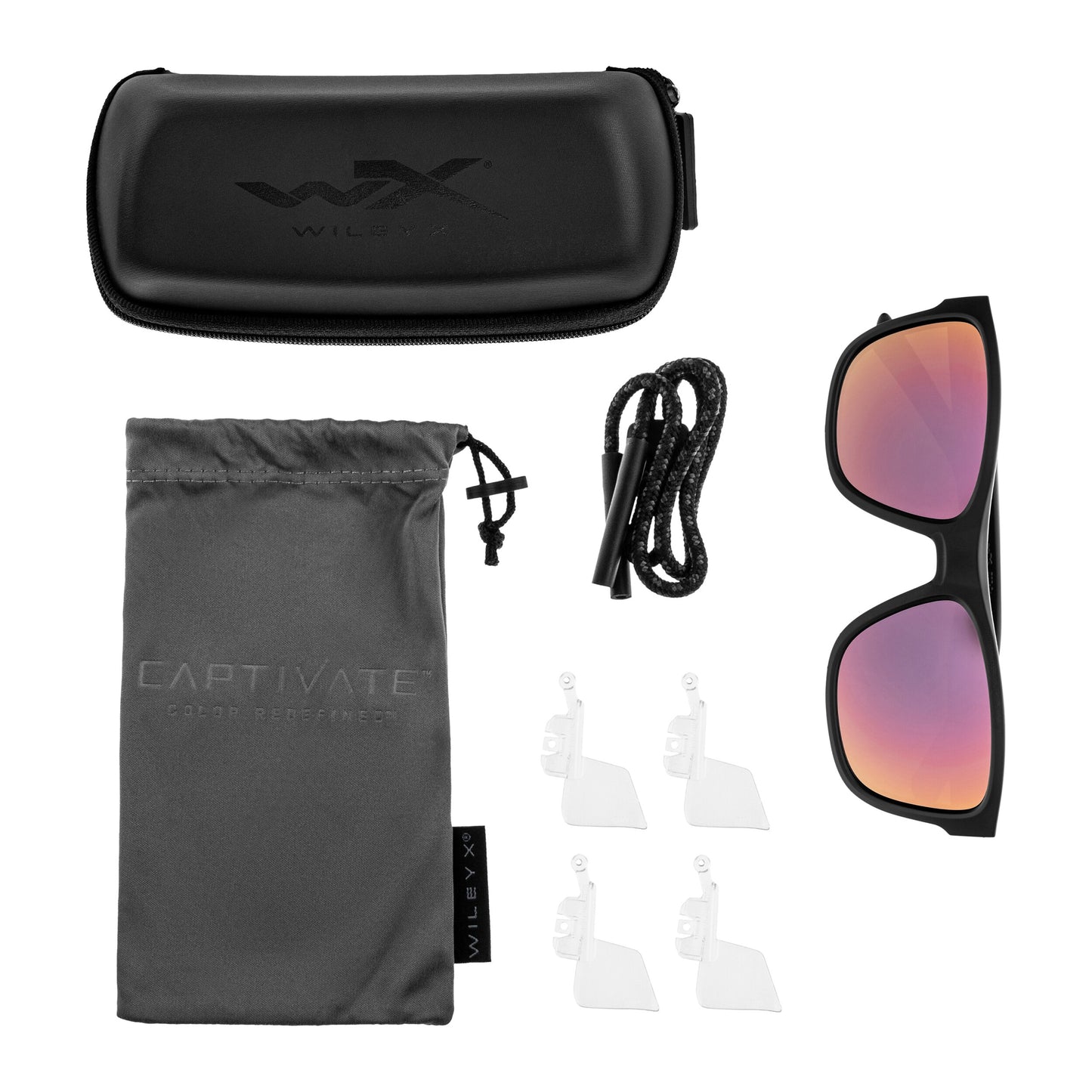 Okulary Wiley X Ovation - Captivate Polarized Rose Gold Mirror/Matte Black