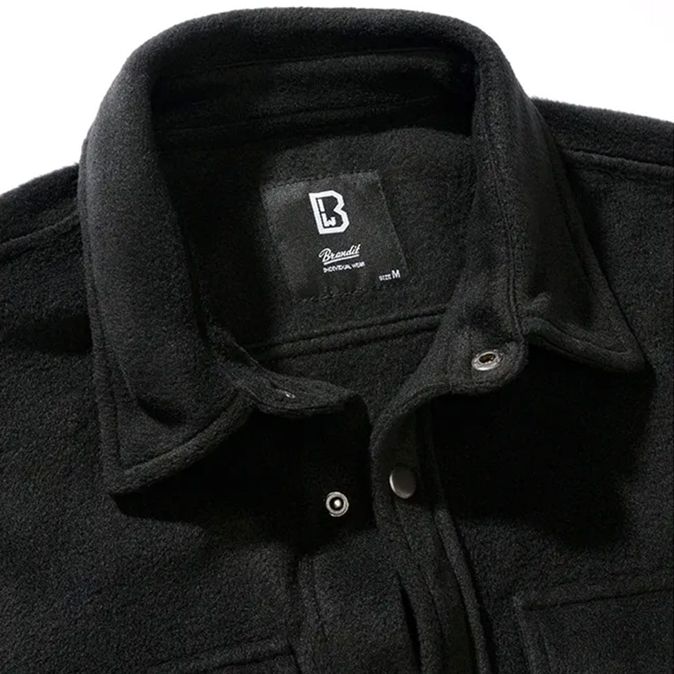 Koszula Brandit Jeff Fleece Long Sleeve - Black