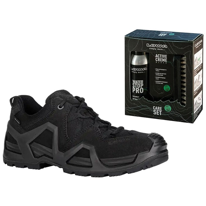 Buty damskie Zephyr MK2 GTX Low Black + Care Set Lowa do czyszczenia obuwia - zestaw