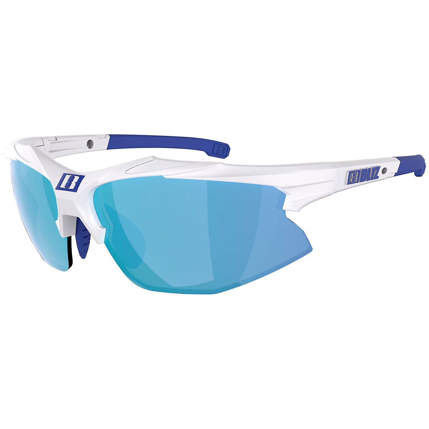Okulary Bliz Hybrid - Shiny White/Smoke Blue/Orange, Clear