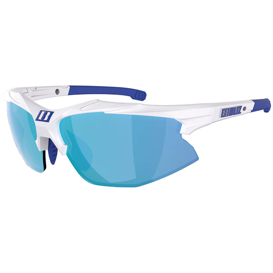 Okulary Bliz Hybrid - Shiny White/Smoke Blue/Orange, Clear