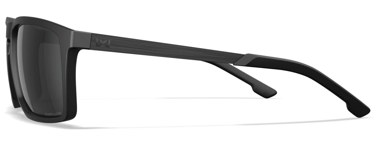 Okulary taktyczne Wiley X Axe - Captivate Polarized Grey/Matte Black