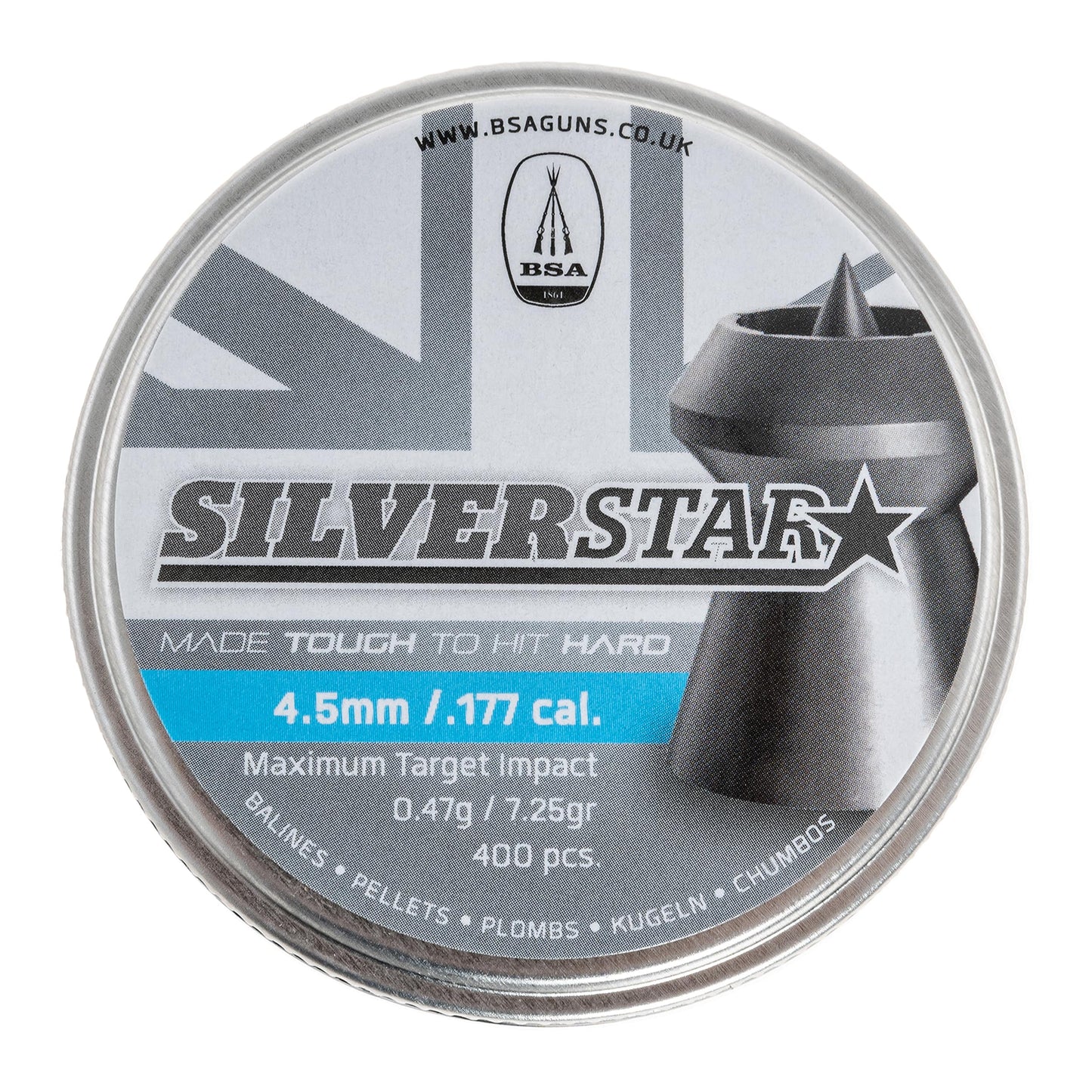Śrut BSA Silver Star 4,5 mm - 400 szt.