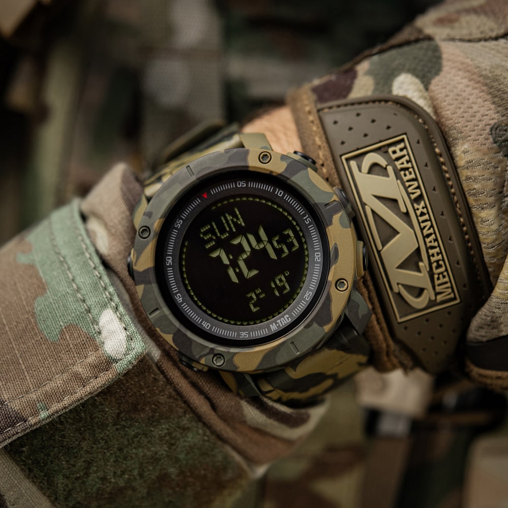 Zegarek taktyczny M-Tac z kompasem 2095 - Camo