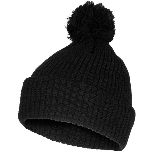 Czapka zimowa MFH z pomponem - Black