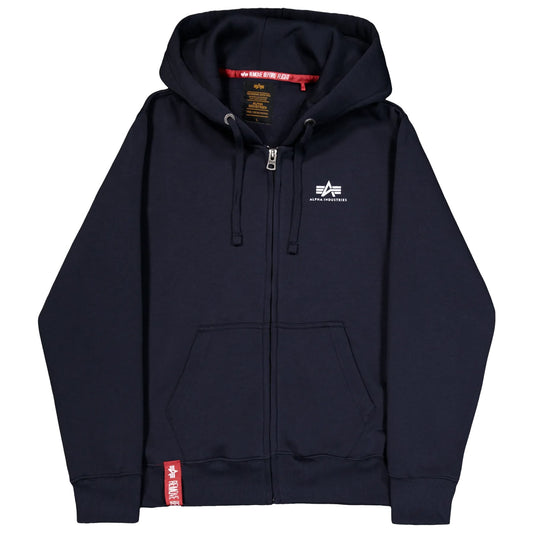 Bluza Alpha Industries Basic Zip Hoody Small Logo - Replica Blue