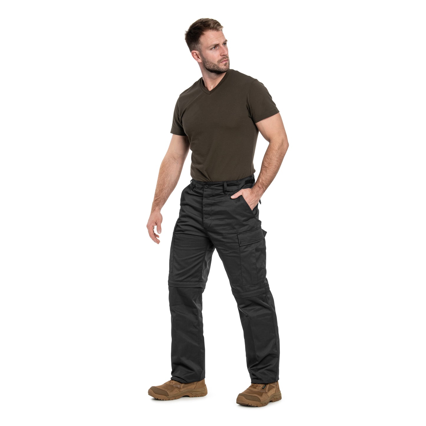 Spodnie trekkingowe 2w1 Mil-Tec BDU Zip-Off - Black