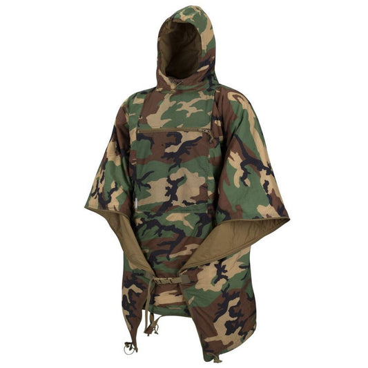 Ponczo Helikon Swagman Roll Climashield Apex z funkcją śpiwora - US Woodland