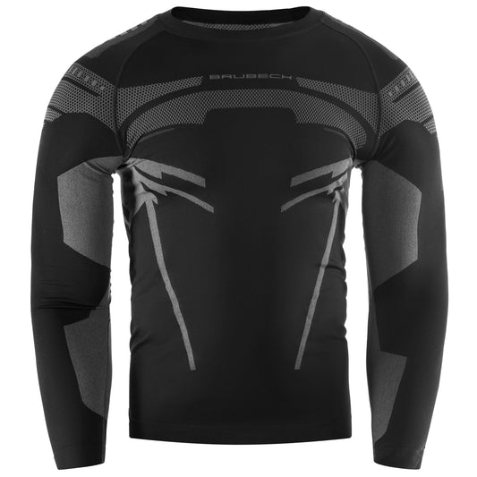 Koszulka termoaktywna Brubeck Dry Long Sleeve - Czarny/Grafitowy