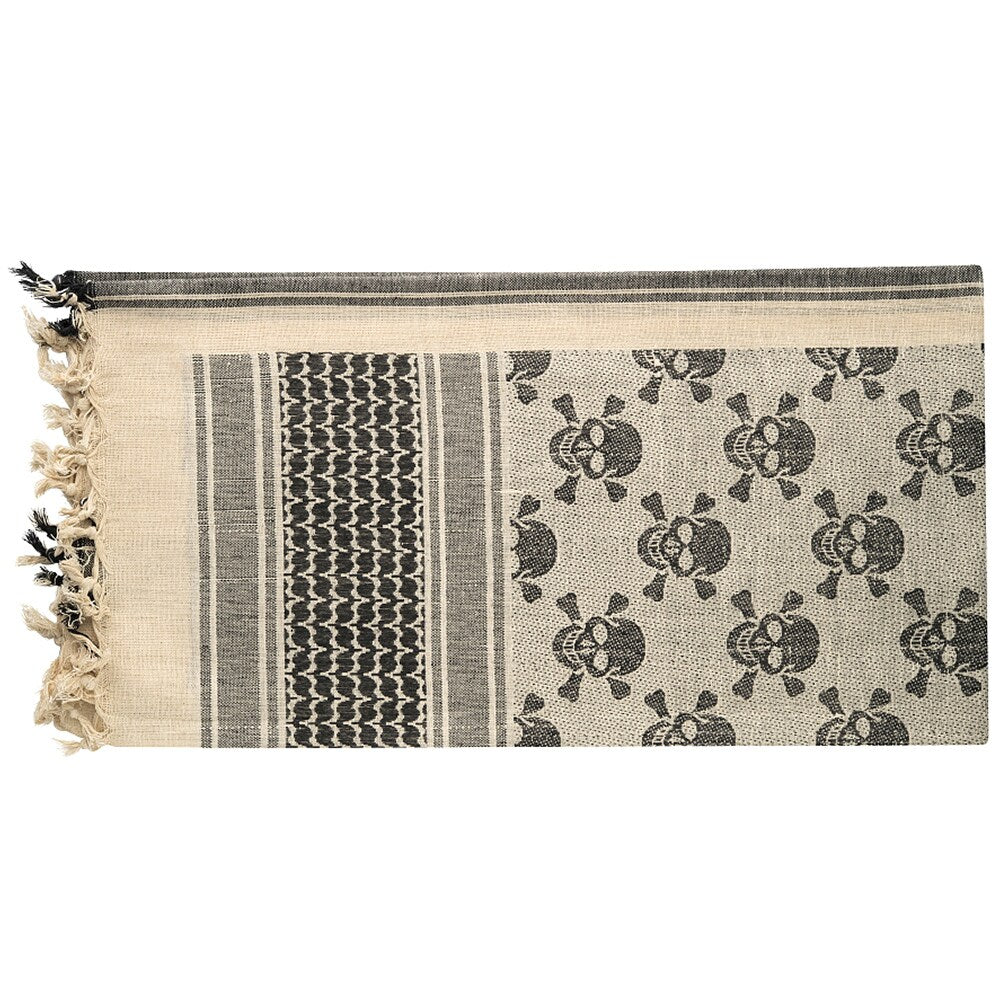 Arafatka chusta ochronna M-Tac Shemagh Pirate Skull - Coyote/Black