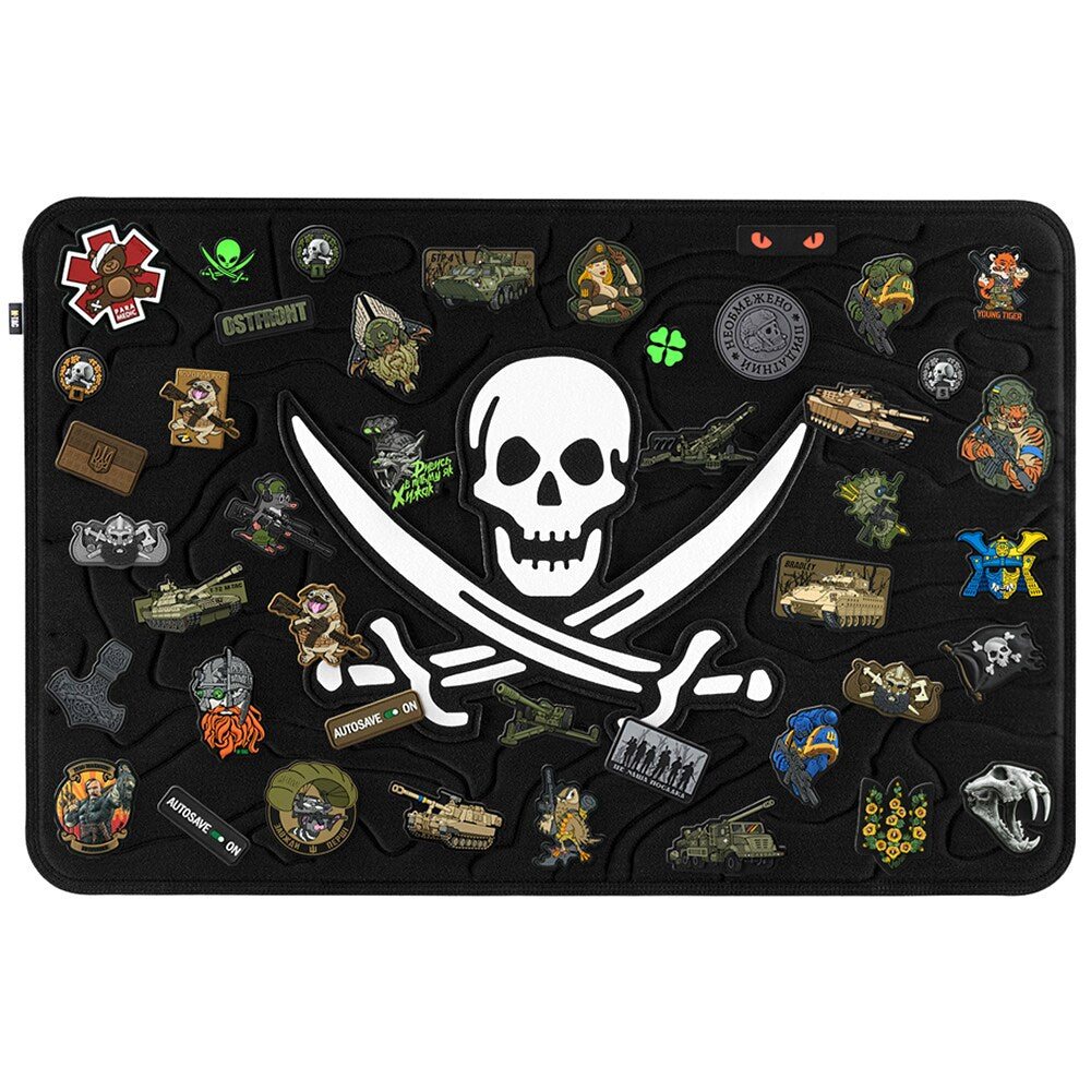 Panel na naszywki M-Tac Jolly Roger - Czarny