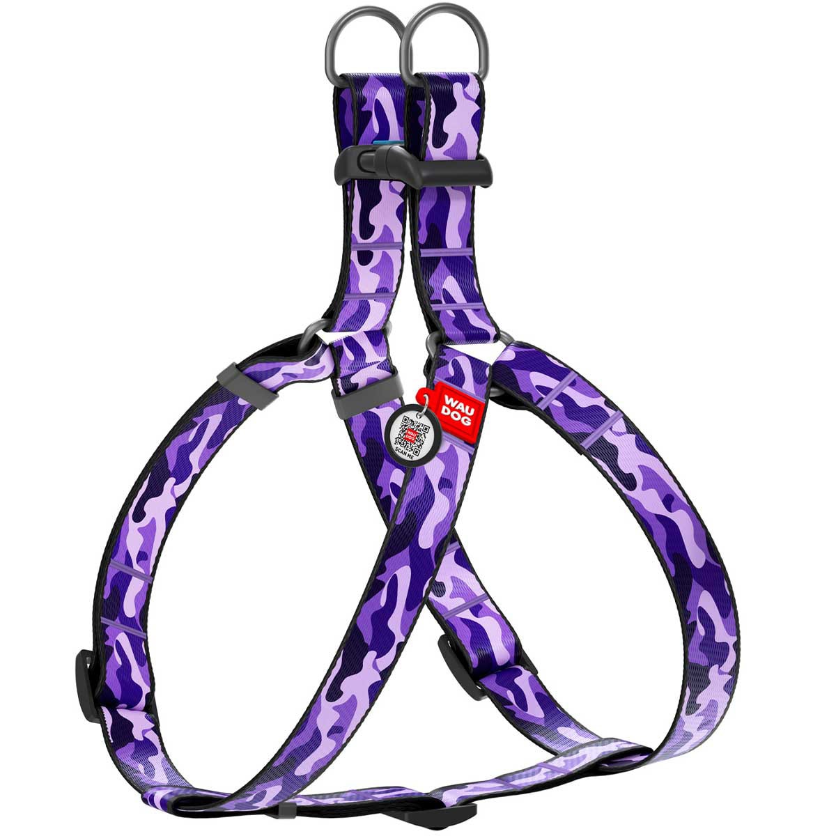 Szelki dla psa WauDog 25 mm - Purple Camo