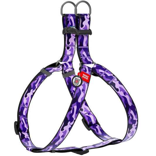 Szelki dla psa WauDog 25 mm - Purple Camo