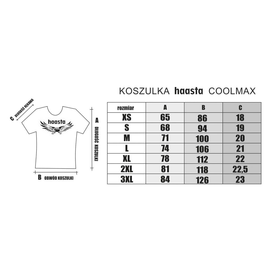 Koszulka termoaktywna Haasta Wilk - Czarna