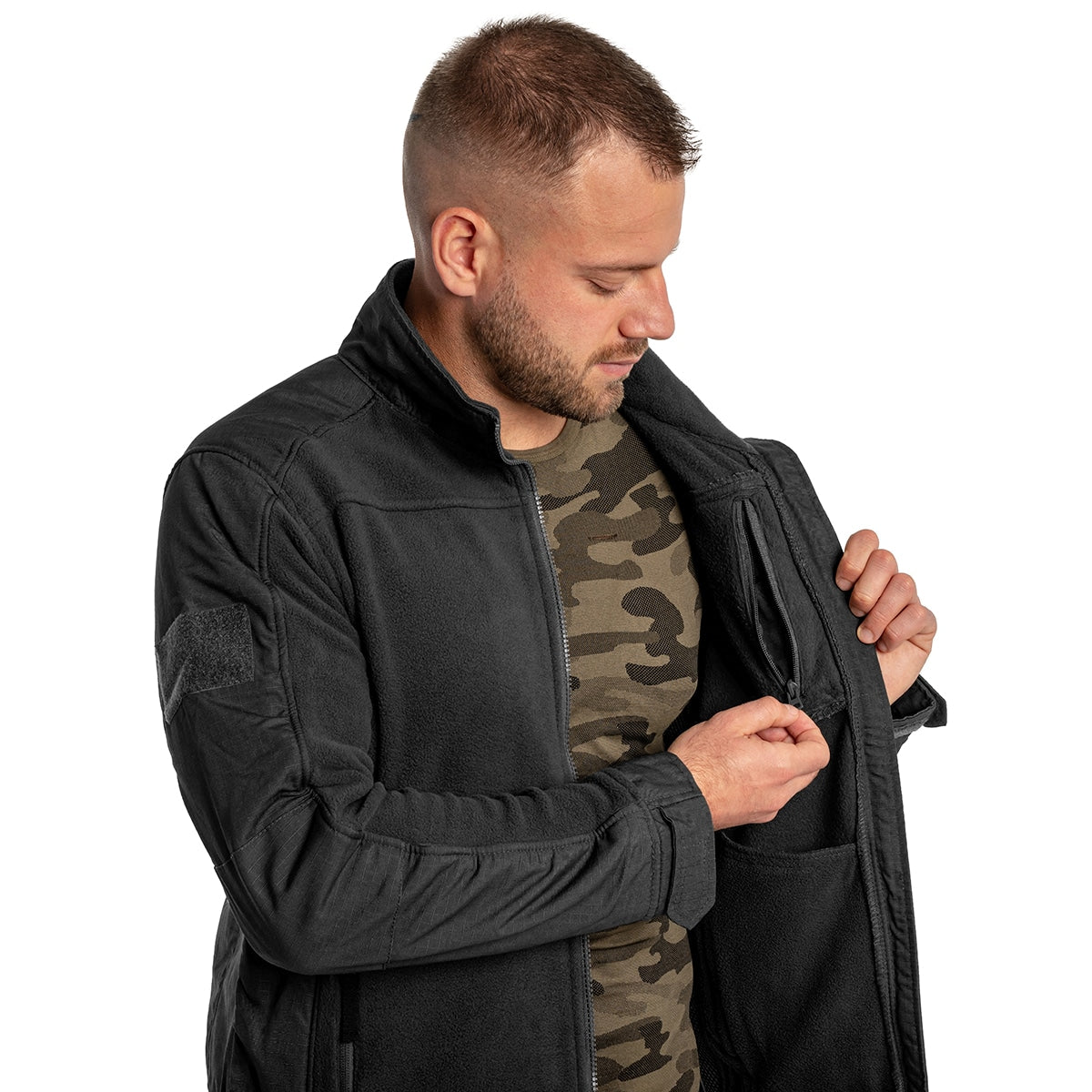 Polar Brandit Fleecejacket Ripstop - Black