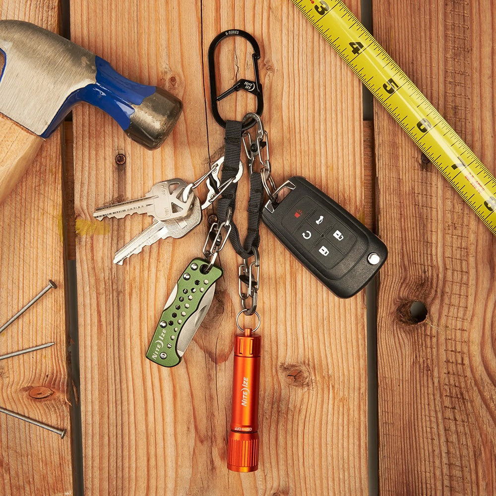 Brelok z karabińczykami Nite Ize GearLine Mini Key Organizer - Black